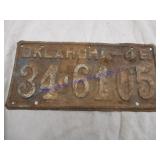 OKLAHOMA PLATE