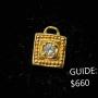 14K Gold & Diamond Square Pendant 0.8DWT