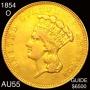 1854-O $3 Gold Piece CHOICE AU