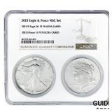 2023 Eagle & 2023 Peace PF 70  2 Coin Set