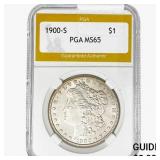 1900-S Morgan Silver Dollar PGA MS65