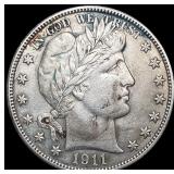1911 Barber Half Dollar CLOSELY UNCIRCULATED