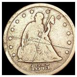 1875-CC Twenty Cent Piece NICELY CIRCULATED