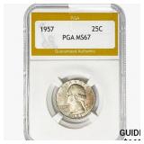 1957 Washington Silver Quarter PGA MS67