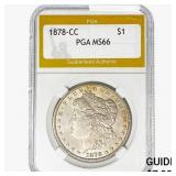 1878-CC Morgan Silver Dollar PGA MS66