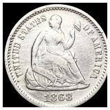 1868-S Seated Liberty Half Dime CHOICE AU