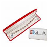 LA Jewels 5.9 CWT Ruby Bracelet - Gold & Silver -