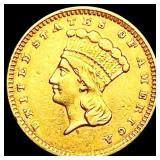 1857 Rare Gold Dollar CLOSELY UNCIRCULATED