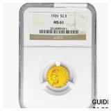 1926 $2.50 Gold Quarter Eagle NGC MS61