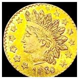 1880/76 BG-885 Round California Gold Quarter