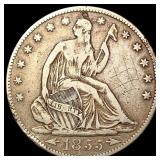 1855-S Arrows Seated Liberty Half Dollar LIGHTLY