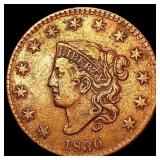 1830 Coronet Head Large Cent CLOSELY UNCIRCULATED