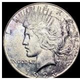 1923-S Silver Peace Dollar CHOICE AU
