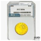 1901 $10 Gold Eagle PCI MS64