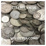 $10 Face Value 90% US Silver Coins - HIGH DEMAND
