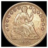 1857 Seated Liberty Half Dime NEARLY UNCIRCULATED