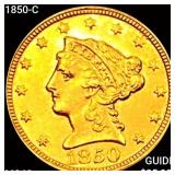 1850-C $2.50 Gold Quarter Eagle CHOICE BU