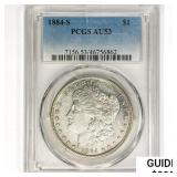 1884-S Morgan Silver Dollar PCGS AU53