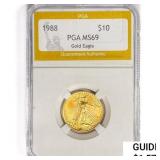1988 $10 American Gold Eagle PGA MS69