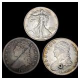 [3] 1830-1935 Varied US Silver Hald Dollars HIGH