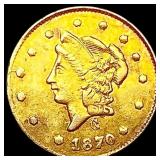 1870 Round California Gold Half Dollar LIGHTLY