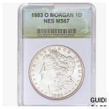 1883-O Morgan Silver Dollar NES MS67