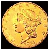 1861-O $20 Gold Double Eagle