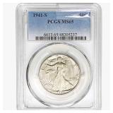 1941-S Walking Liberty Half Dollar PCGS MS65