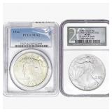 [2] 1922&2000 Silver Eagle PCGS/NGC MS62/69