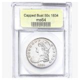 1834 Capped Bust Half Dollar USCG MS64