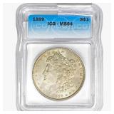 1889 Morgan Silver Dollar ICG MS64