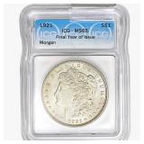 1921 Morgan Silver Dollar ICG MS65 FYI