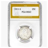 1911-S Barber Quarter PGA MS63