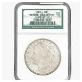 1887 Morgan Silver Dollar NGC MS62 Binion COLL.