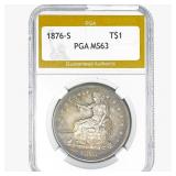 1876-S Silver Trade Dollar PGA MS63