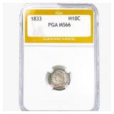 1833 Capped Bust Half Dime PGA MS66