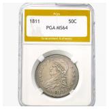 1811 Capped Bust Half Dollar PGA MS64