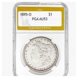 1895-O Morgan Silver Dollar PGA AU53