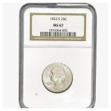 1953-S Washington Silver Quarter NGC MS67