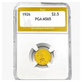 1926 $2.50 Gold Quarter Eagle PGA MS65