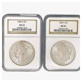 [2] 1884-O Morgan Silver Dollar NGC MS63