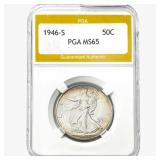 1946-S Walking Liberty Half Dollar PGA MS65