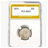 1875 Twenty Cent Piece PGA MS63