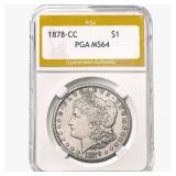 1878-CC Morgan Silver Dollar PGA MS64