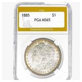 1885 Morgan Silver Dollar PGA MS65