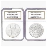 [2] 1984-S & 2007-P S$1 Olympics/Jamestown NGC