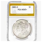 1885-O Morgan Silver Dollar PGA MS65+