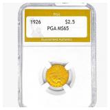 1926 $2.50 Gold Quarter Eagle PGA MS65