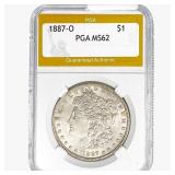 1887-O Morgan Silver Dollar PGA MS62