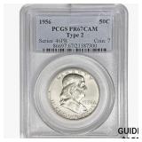 1956 Franklin Half Dollar PCGS PR67 CAM Type 2